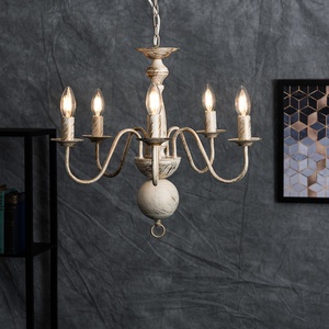 Traditional 5 Way White Flemish Style Ceiling Light Chandelier Fitting - White by ValueLights
