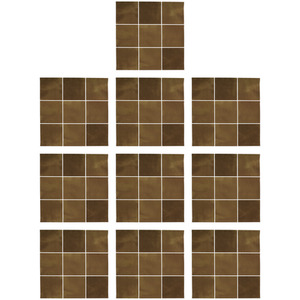 Livingandhome 10-Piece Grid Design Stick-On Wall Tiles by Livingandhome