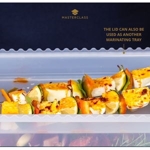 MasterClass Marinade Tray with Lid - Clear by MASTERCLASS