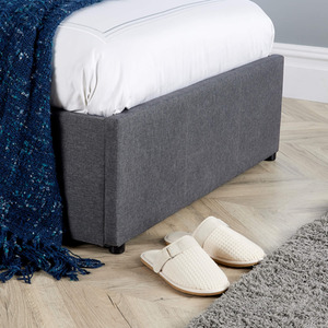 Home Source Endura End Lift Ottoman Grey Bedframe - Grey / Single by Home Source