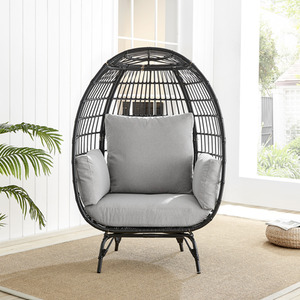 Garden Egg Chair - Black by FurnitureboxUK