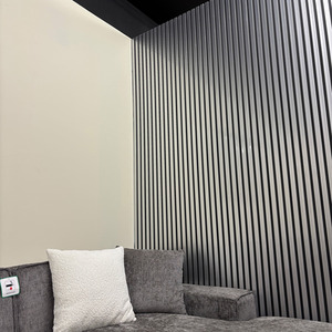 4x Wood Acoustic Slatted Wall Panels - Chrome Metallic by Aluxo