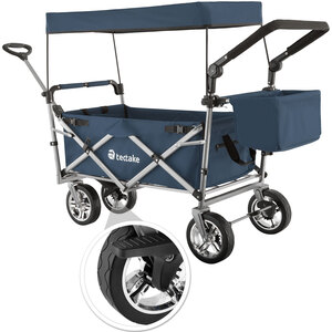 Foldable Garden Trolley with Carry Bag - Blue by tectake