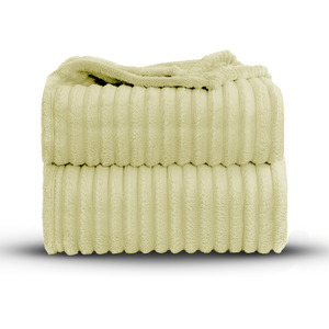 Snug Soft Chunky Ribbed Cord Plush Throw Blanket by Velosso
