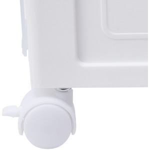 Four-Tier Mobile Plastic Drawer Cabinet - White / 19.5cm by Livingandhome