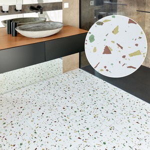 Vinyl Floor Tiles Self Adhesive Peel and Stick Floor Tiles Terrazzo Effect by NOVECRAFTO