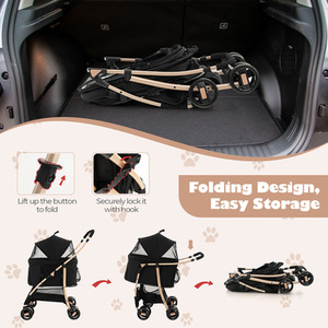 Foldable Pet Stroller by Costway