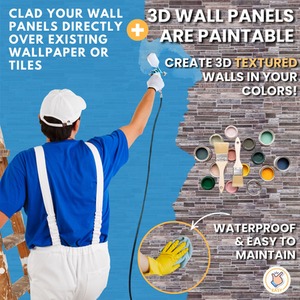 3D Wall Panels (96x48 cm) PVC Cladding Panel Rock Stone Effect by NOVECRAFTO