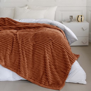 Snug Soft Chunky Ribbed Cord Plush Throw Blanket by Velosso