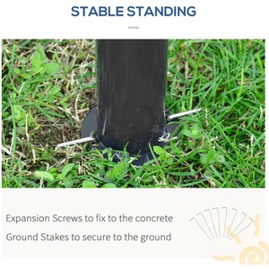 Outsunny 3 x 3m Hard Top Gazebo with Polycarbonate Roof - Black, Dark Grey, Khaki by Outsunny