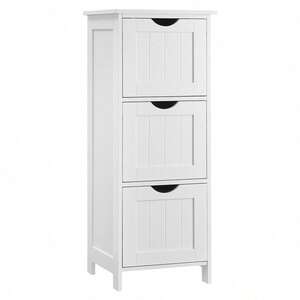 Bathroom Storage Cabinet Unit with 3 Drawers - White by VASAGLE