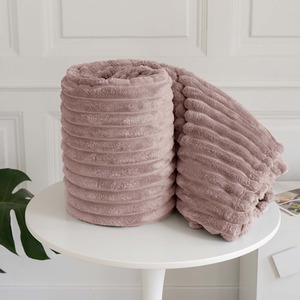 Snug Soft Chunky Ribbed Cord Plush Throw Blanket by Velosso