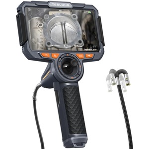 360 Degree Articulating Inspection Camera with 6-inch Monitor and Dual Lens - Black by Teslong