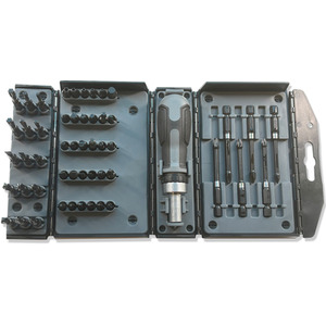 Lumberjack 52 Piece Impact Screwdriver Ratchet Bit Set Includes Carry Case - Grey by Lumberjack