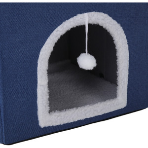 Foldable Cat Bed with Scratcher - Navy by Kidkid