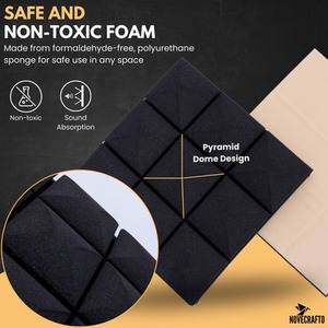 Self-Adhesive Acoustic Wall Panels - Peel and Stick Soundproofing Panels by NOVECRAFTO