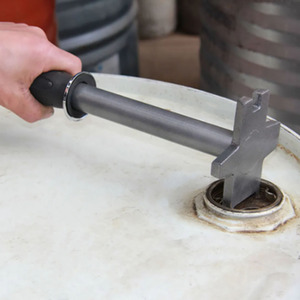 Steel Drum Opening Tool Universal Bung Wrench for Oil Drums - Black by DNA PACKAGING LTD