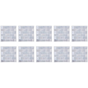 10Pcs Marble Effect Tile Stickers by Livingandhome