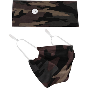 Headband and Face Mask Set - Green Camo x1 / 1