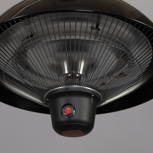 Pendant Outdoor Patio Heater with Pull String Switch - Black by Litecraft