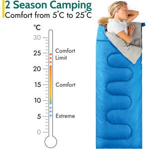 Single 200 GSM Envelope Sleeping Bag - Blue by Trail