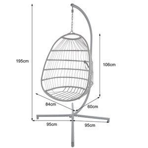 Azura Hanging Egg Chair - Grey by Madefor.living