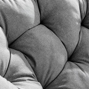 Moon Chair Rattan Cushioned Outdoor Garden Chair - Grey by FurnitureboxUK