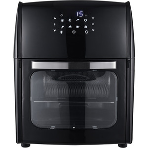 12L Air Fryer with Rotating Rotisserie Basket - Black / 41cm by Livingandhome