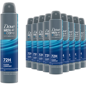 Dove Anti-Perspirant MenCare Advanced Clean Comfort 72H Protection Deo, 200ml - White / 12 by Dove