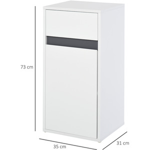 HOMCOM Modern Minimalistic Bathroom Storage Cabinet - White by HOMCOM
