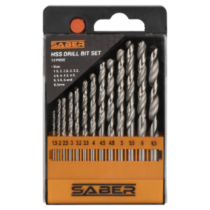 Saber 13 Piece HSS Drill Bit Set 1.5-6.5Mm by Saber