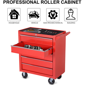 DURHAND Roller Tool Cabinet Stoarge Box - Red by DURHAND