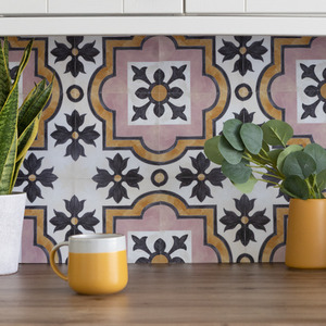 Quadrostyle SYRACUSE Wall Tile and Furniture Vinyl Stickers - Pink / 30cm by Quadrostyle