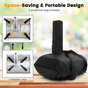 Outdoor Rotatable Pizza Oven - Black by Costway