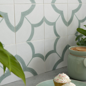 Quadrostyle KASBAH GREEN Wall Tile and Furniture Vinyl Stickers by Quadrostyle