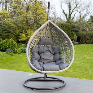 Oakley Swing Single Egg Pod Chair - Dark Grey - Dark Grey by Artemis Home