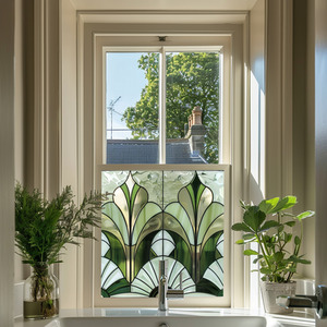 Albizzate Art Deco Stained Glass Privacy Window Film by Creative Printing Solutions