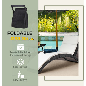 Outsunny Sun Lounger Rattan Hommock by Outsunny