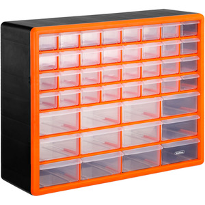 44 Multi Drawer Organiser for Small Parts - Orange by VonHaus