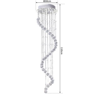HOMCOM Crystal Chandelier Ceiling Light - Silver by HOMCOM