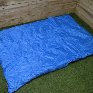 Dual Person Camping Sleeping Bag with Zip and Stuff Sack - Blue by Samuel Alexander