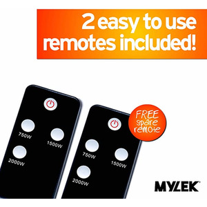 Mylek Wall Mounted Patio Heater 2000W With Remote Control - Silver by Mylek