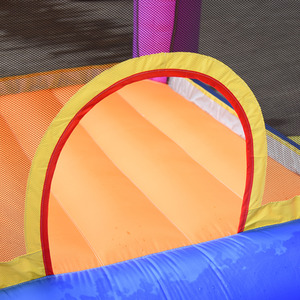Outsunny Kids Bounce Castle 3 in 1 Trampoline Slide - Purple by Outsunny