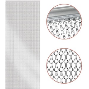 Heavy Duty Aluminium Fly Chain Curtain - Silver by GlamHaus