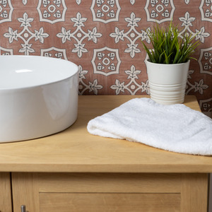 Quadrostyle PALMA IN RED EARTH Wall Tile and Furniture Vinyl Stickers by Quadrostyle