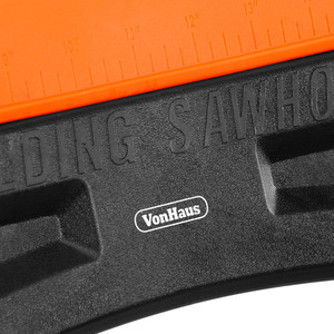 Folding Saw Horse Twin Pack - Black by VonHaus