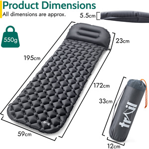 Lightweight Single Camping Mat with Pillow by Trail