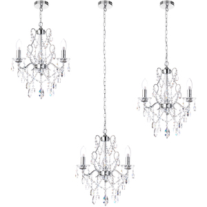 Anya 3 Light Bathroom Chandelier - Chrome by Litecraft
