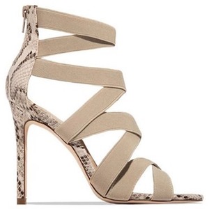 Snake Print Roman High Heel Sandals