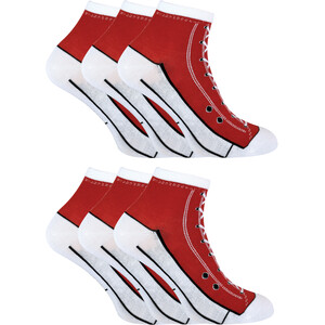 6 Pair Novelty Funny Lace Up Socks That Look Like Shoes by Sock Snob